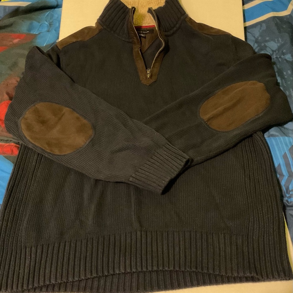 Tommy‎ Hilfiger Men’s 1/4 Zip Sweater XL Sherpa Lined Pullover